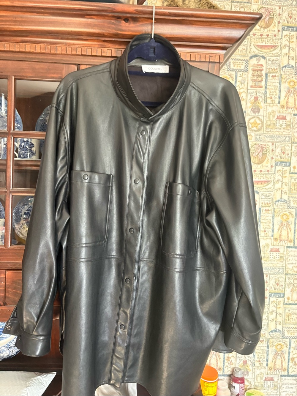Couchel leather look jacket so soft inside and out xl ladies